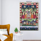 Lord Shrinathji Festival Celebration Pichwai Canvas Wall Painting