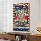 Lord Shrinathji Festival Celebration Pichwai Canvas Wall Painting