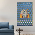 lord-shrinathji-nathdwara-style-lotus-pattern-pichwai-canvas-wall-painting