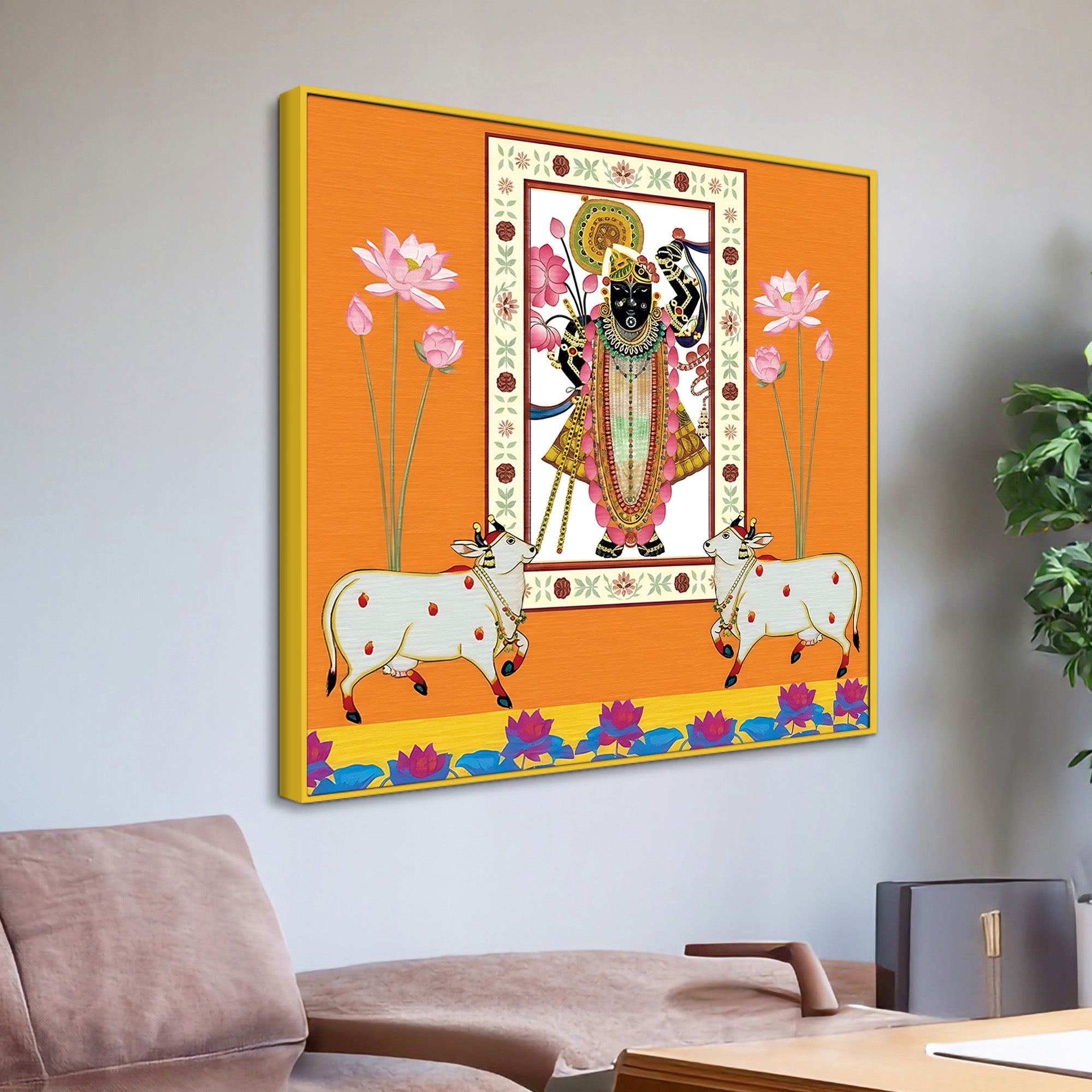 Lord Shrinathji Painting | Devotional Pichwai Wall Decor for Home