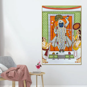 Lord Shrinathji Seva Darshan Canvas Wall Painting for Home