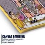 Lord Shrinathji Seva Scene Pichwai Canvas Wall Painting
