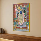 Lord Shrinathji Temple Style Pichwai Canvas Wall Painting