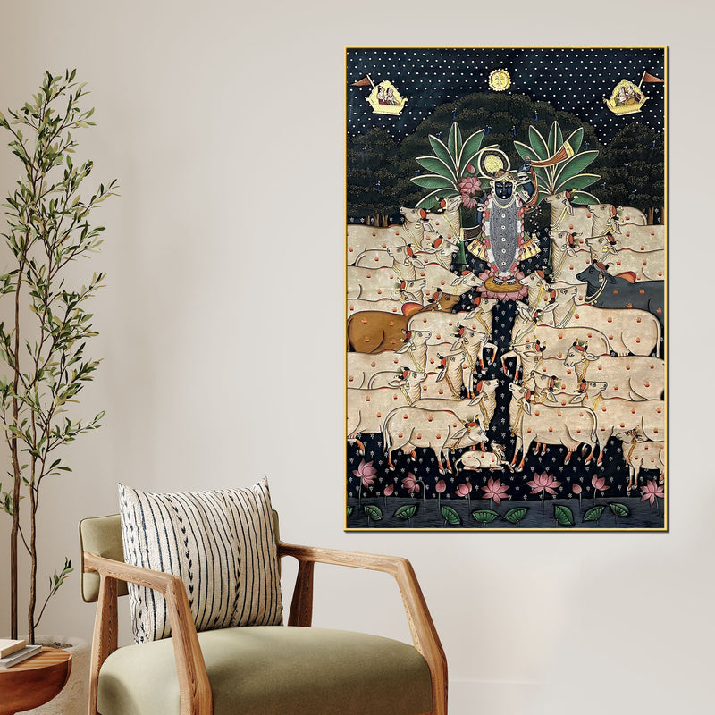 lord-shrinathji-with-sacred-cows-pichwai-style-canvas-wall-painting-for-home