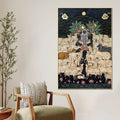 Lord Shrinathji with Sacred Cows Pichwai Style Canvas Wall Painting for Home