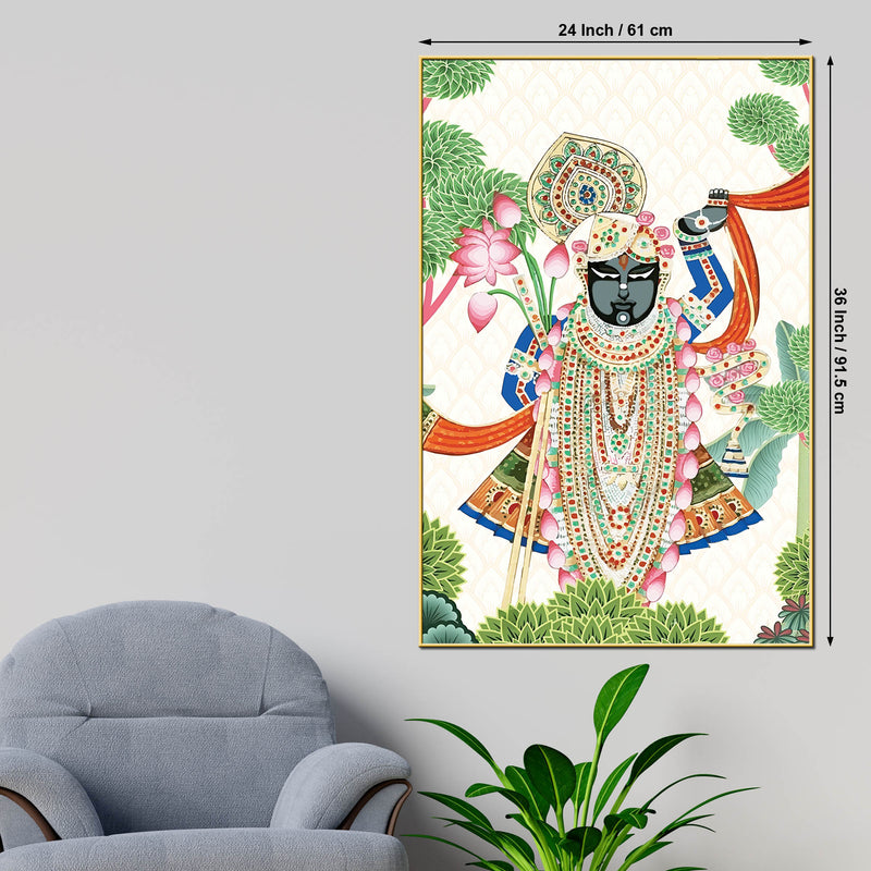 Lord Shrinath ji Canvas Painting | Devotional Art