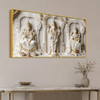 Lord Venkateswara with Goddess Lakshmi & Padmavati 3D Canvas Wall Painting