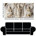 Lord Venkateswara with Goddess Lakshmi & Padmavati 3D Canvas Wall Painting