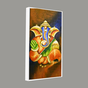 Lord Vighnaharta Ganesha Canvas Wall Painting