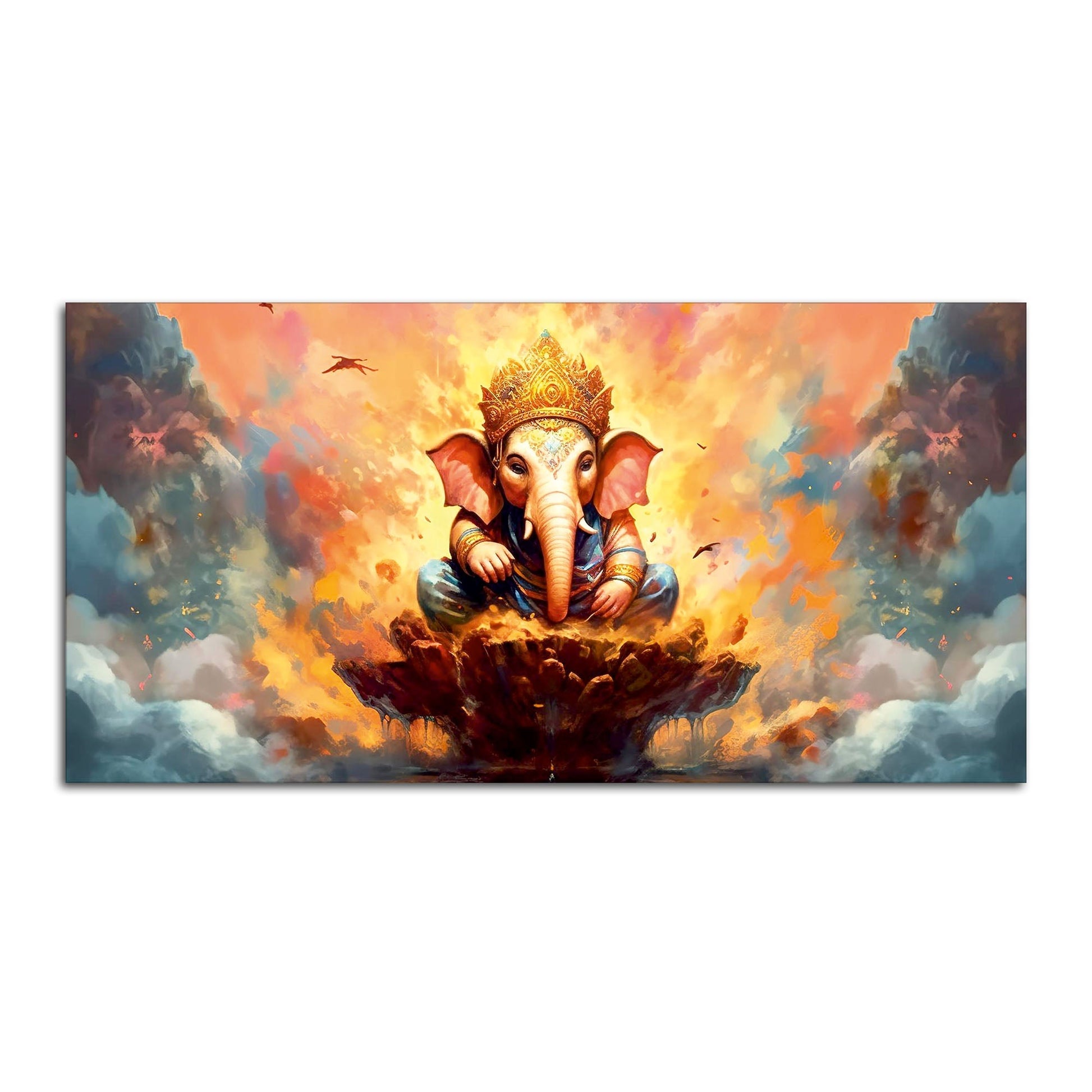 Lord Vighnaharta Ganpati Canvas Wall Painting