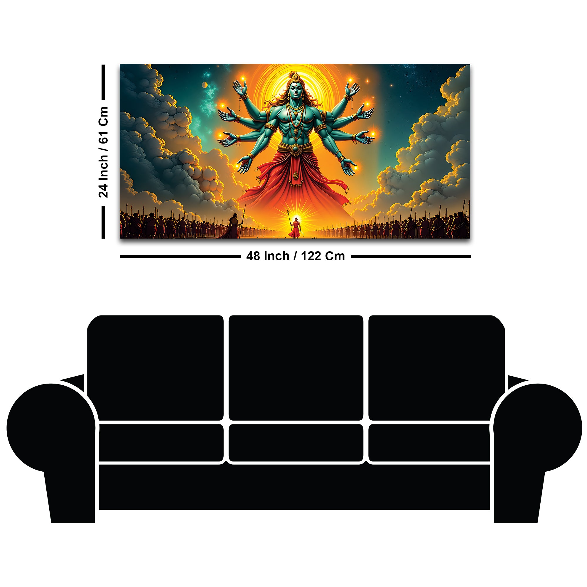 Lord Vishnu Hindu Devotional Painting