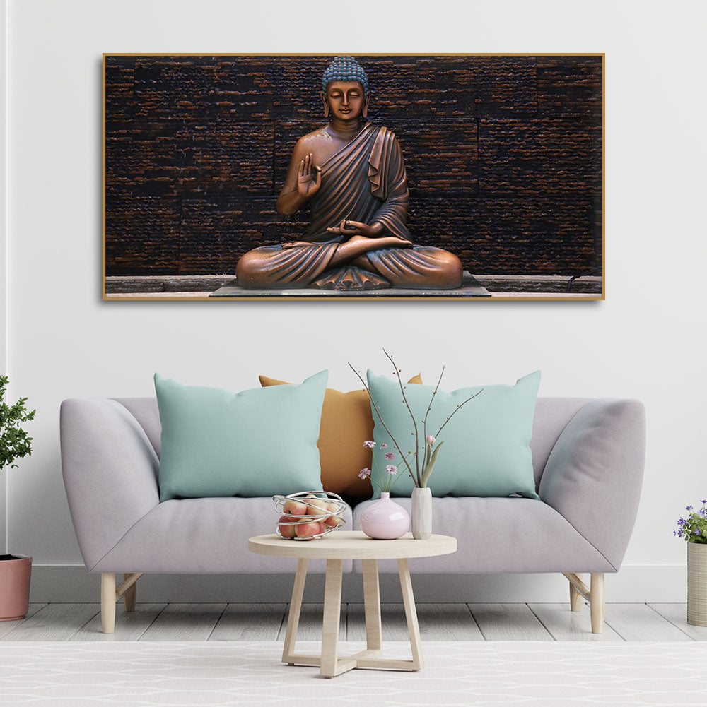 buddha painting on wall