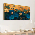 Lotus Bloom Abstract Modern Nature Wall Art Canvas Painting