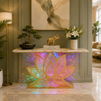 Lotus LED Console Table Gold | Premium Entryway Furniture (SS 302)