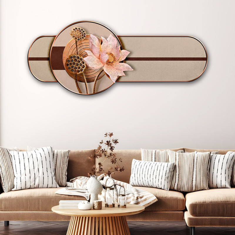 Lotus of The Paradise Crystal Glass Backlit LED Painting