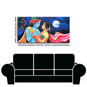 Love of Lord Radha Krishna Canvas Wall Painting