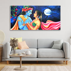 Love of Lord Radha Krishna Canvas Wall Painting