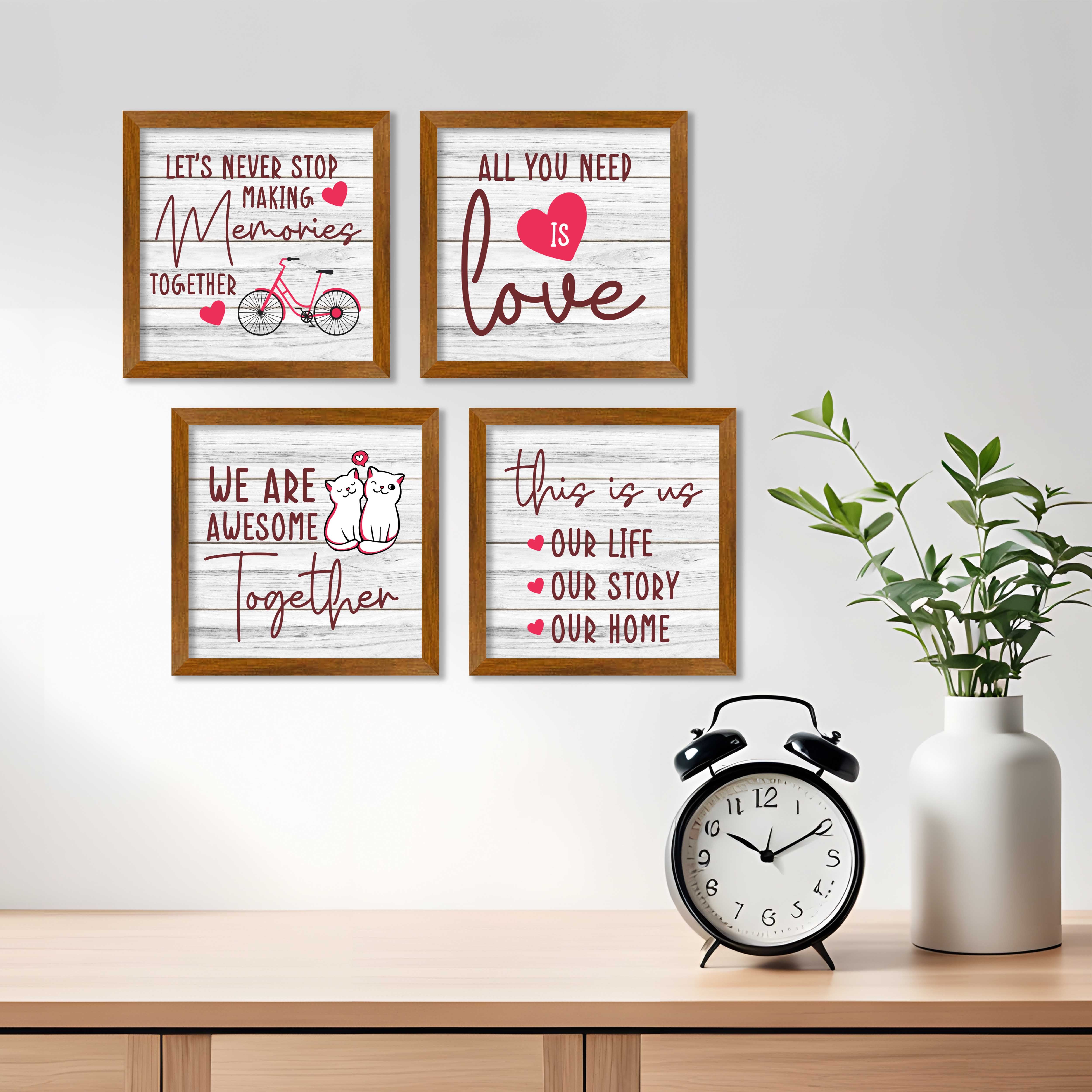 Love Quote Wall Frame Set of Four – Vibecrafts