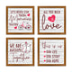 Love Quote Wall Frame Set of Four