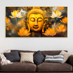Luxurious Buddha Lotus Canvas Painting for Elegant Interiors