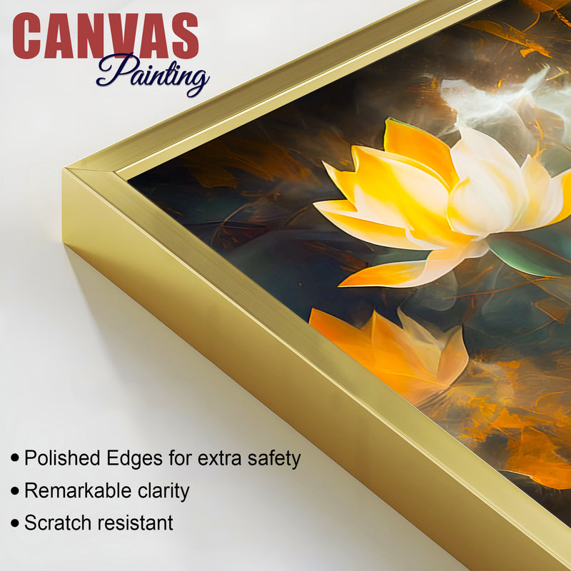 Luxurious Buddha Lotus Canvas Painting for Elegant Interiors