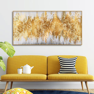 Luxurious Golden Pattern Premium Canvas Wall Painting