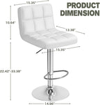Luxurious Leatherette White Color Bar Stool / Long Chair