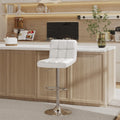 Luxurious Leatherette White Color Bar Stool / Long Chair