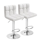 Luxurious Leatherette White Color Bar Stool / Long Chair