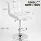 Luxurious Leatherette White Color Bar Stool / Long Chair