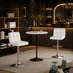 Luxurious Leatherette White Color Bar Stool / Long Chair