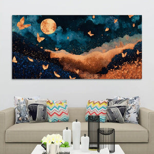 Luxury Abstract Butterfly Canvas Painting for Home Decor