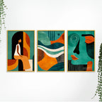 Luxury Abstract Canvas Wall Painting Set of Three