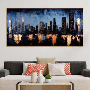 Luxury Abstract City Painting for Home