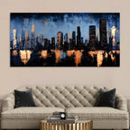Luxury Abstract City Painting for Home