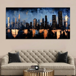 Luxury Abstract City Painting for Home