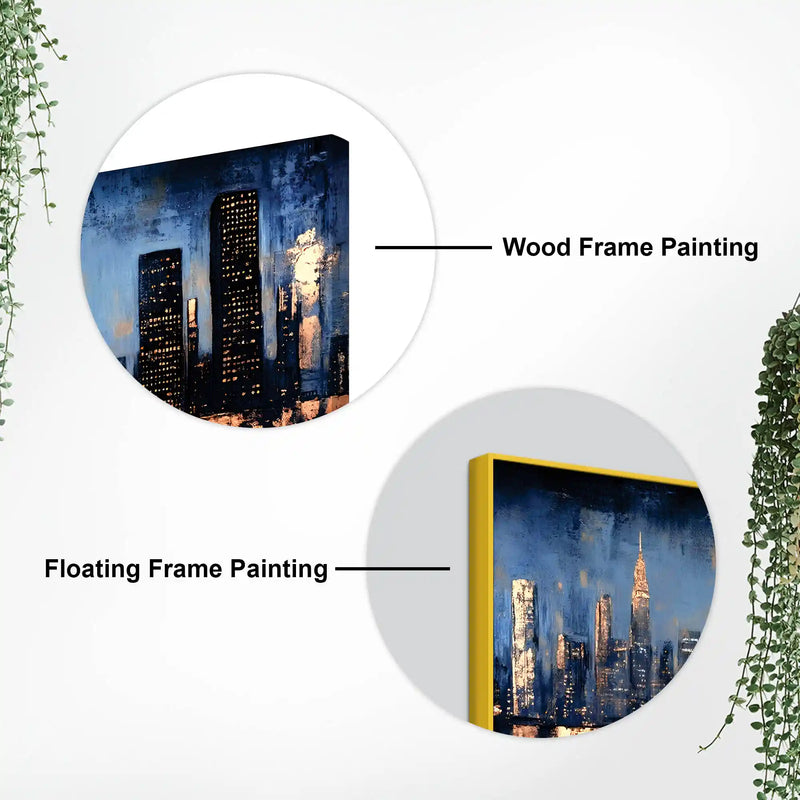 Luxury Abstract City Painting for Home