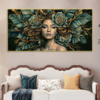 Luxury Abstract Female Canvas Painting for Wall Decor