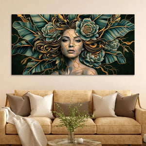 Luxury Abstract Female Canvas Painting for Wall Decor