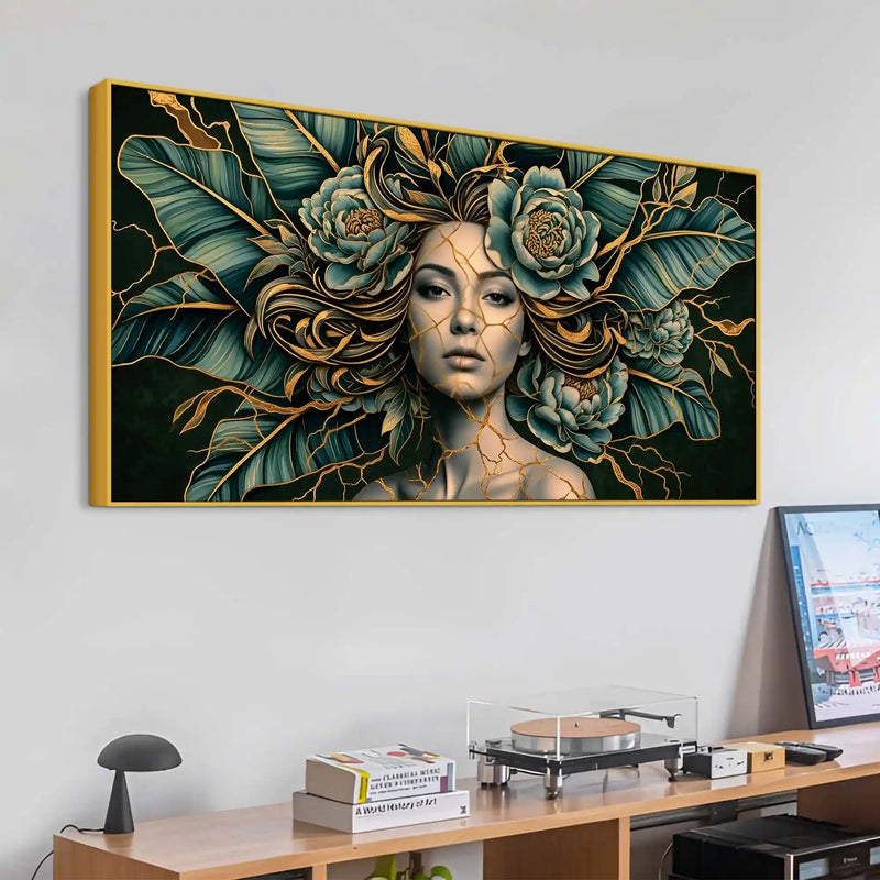Luxury Abstract Female Canvas Painting for Wall Decor