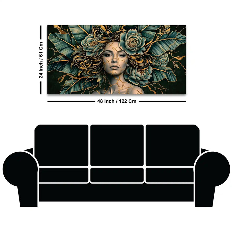 Luxury Abstract Female Canvas Painting for Wall Decor