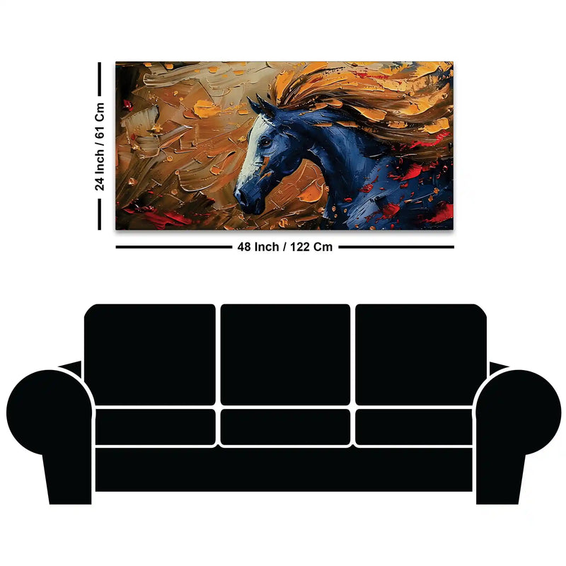 Luxury Abstract Horse Canvas Wall Painting for Home