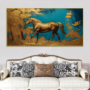 Luxury Abstract Horse Canvas Wall Painting for Home Interiors