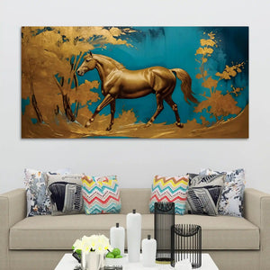 Luxury Abstract Horse Canvas Wall Painting for Home Interiors