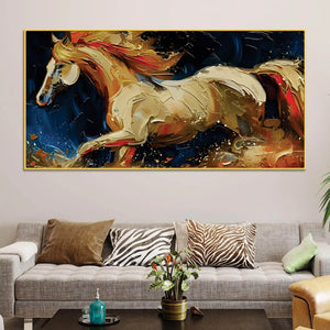 Luxury Abstract Horse Canvas Wall Painting for Living Room