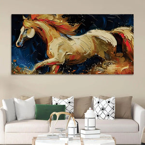 Luxury Abstract Horse Canvas Wall Painting for Living Room