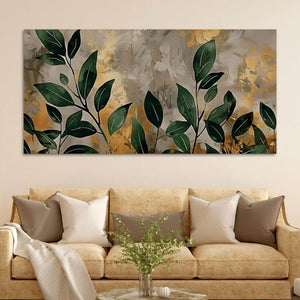 Luxury Abstract Leaf Canvas Wall Painting for Decor
