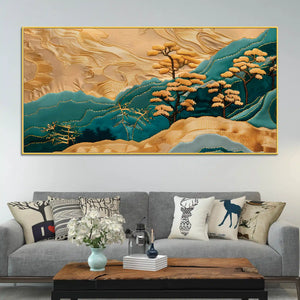 Luxury Abstract Mountain Canvas Wall Painting for Decoration