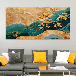 Luxury Abstract Mountain Canvas Wall Painting for Decoration