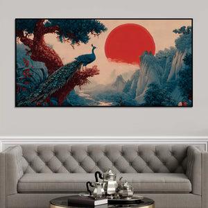 luxury-abstract-peacock-canvas-wall-painting